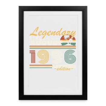 August 1996 Vintage Birthday Gift - Framed poster (27 × 37 cm) - black - Front