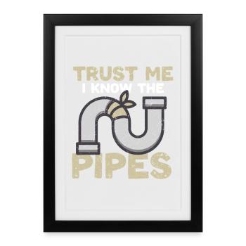Constructeur de pipeline de couche de tuyau - Affiche encadrée (27 × 37 cm) - noir - Devant