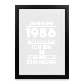 Born in 1986 - Framed poster (27 × 37 cm) - black - Front