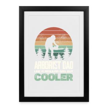 Chemise de Papa Bûcheron Arboriste - Affiche encadrée (27 × 37 cm) - noir - Devant