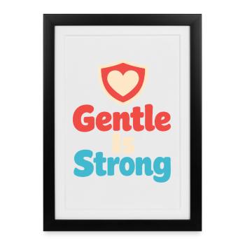 Gentle parenting identity, slow - Framed poster (27 × 37 cm) - black - Front