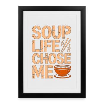 Soupe de ramen : Me Choisi Nouilles, amateur de nourriture - Affiche encadrée (27 × 37 cm) - noir - Devant