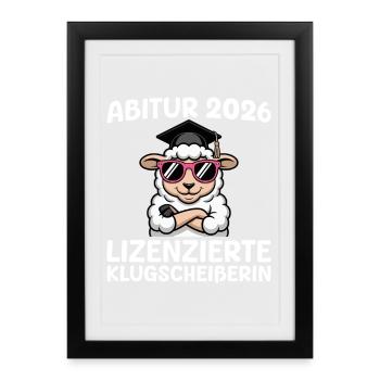 Abitur 2026 Schaf Abitur Graduation - Framed poster (27 × 37 cm) - black - Front