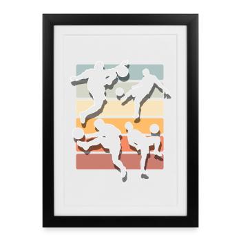 Soccer - Framed poster (27 × 37 cm) - black - Front