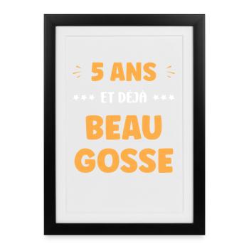 5 ans - Affiche encadrée (27 × 37 cm) - noir - Devant
