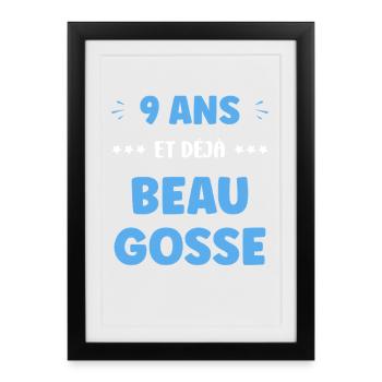 9 years old already handsome - Framed poster (27 × 37 cm) - black - Front