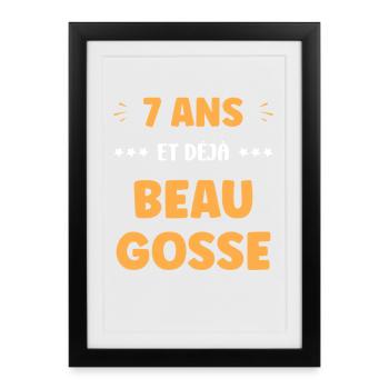 7 ans - Affiche encadrée (27 × 37 cm) - noir - Devant