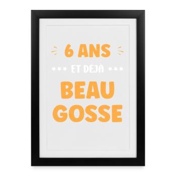 Humour 6 ans - Affiche encadrée (27 × 37 cm) - noir - Devant