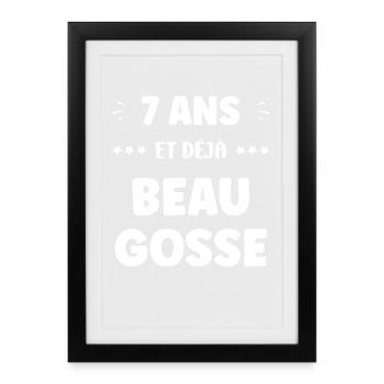 7 ans - Affiche encadrée (27 × 37 cm) - noir - Devant