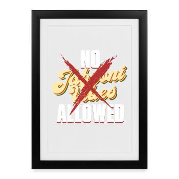 No Jabroni Vibes Allowed - Framed poster (27 × 37 cm) - black - Front