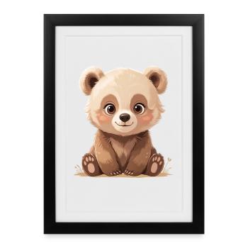 Cuddly bears in the sunlight - Framed poster (27 × 37 cm) - black - Front