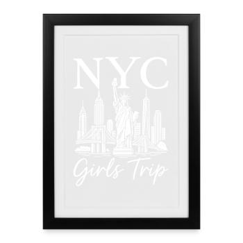 NYC Girls Trip - Gerahmtes Poster (27 × 37 cm) - Schwarz - Vorne