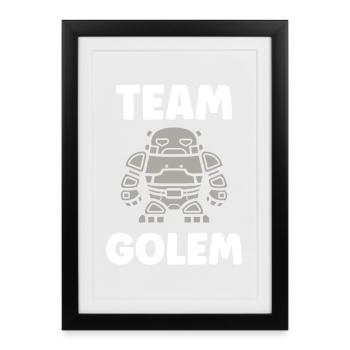 Team golem - Affiche encadrée (27 × 37 cm) - noir - Devant