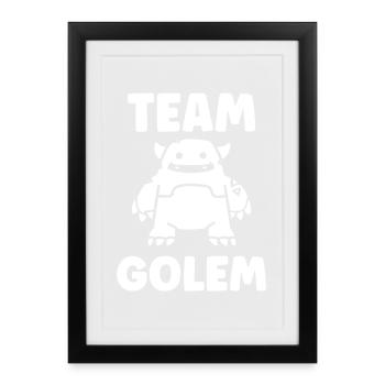 Team golem - Affiche encadrée (27 × 37 cm) - noir - Devant