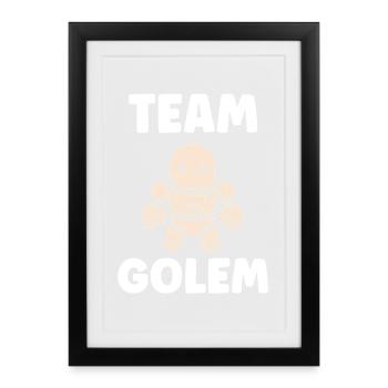 Team golem - Affiche encadrée (27 × 37 cm) - noir - Devant