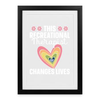  Recreational Therapy Appreciation RT Therapeutic - Framed poster (27 × 37 cm) - black - Front