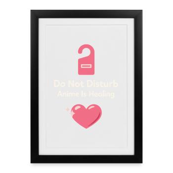 Introverti d’anime Weeb canapé - Affiche encadrée (27 × 37 cm) - noir - Devant