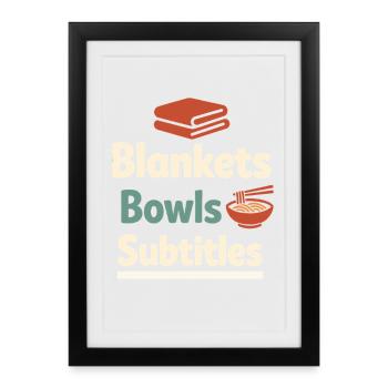 Introverti d’anime Weeb canapé - Affiche encadrée (27 × 37 cm) - noir - Devant