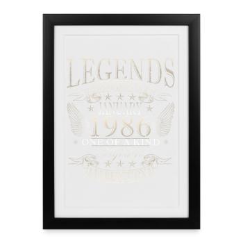 January 1986 Limited Edition Original - Framed poster (27 × 37 cm) - black - Front