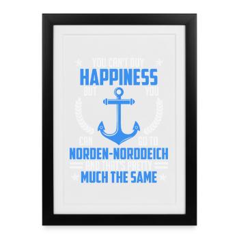 MER DU NORD VOUS POUVEZ CONDUIRE VERS NORD NORD. - Affiche encadrée (27 × 37 cm) - noir - Devant