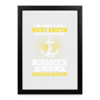 NORTH SEA YOU CAN'T BUY HAPPINESS BUT AFTER - Framed poster (27 × 37 cm) - black - Front
