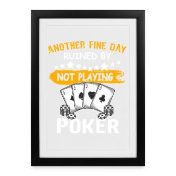 Poker Poker Joueurs - Affiche encadrée (27 × 37 cm) - noir - Devant