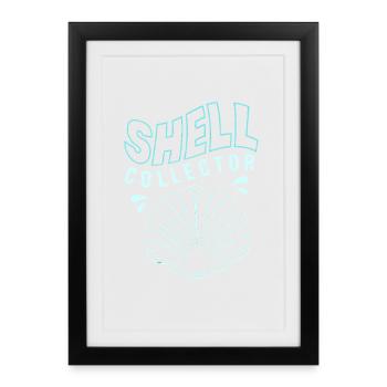 Shell collector shell - Framed poster (27 × 37 cm) - black - Front
