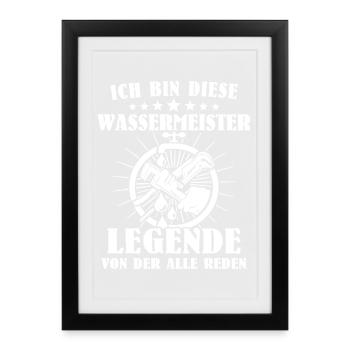 Maître de l’eau - Affiche encadrée (27 × 37 cm) - noir - Devant