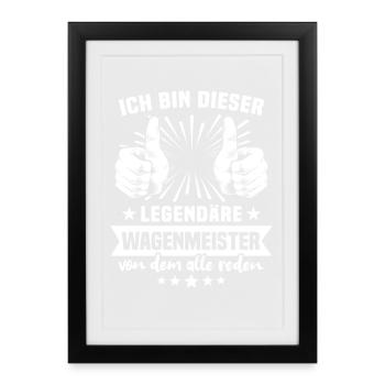 Wagenmeister Legend - Framed poster (27 × 37 cm) - black - Front