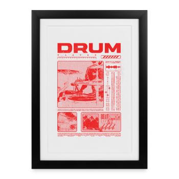 Rock Drummer Drum Player Streetwear - Framed poster (27 × 37 cm) - black - Front