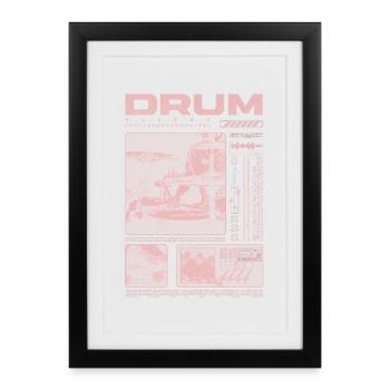 Rock Drummer Drum Player Streetwear - Framed poster (27 × 37 cm) - black - Front