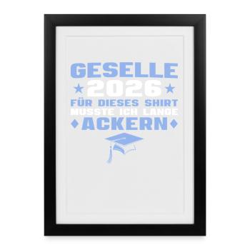 Journeyman 2026 Lange Ackern - completed training - Framed poster (27 × 37 cm) - black - Front