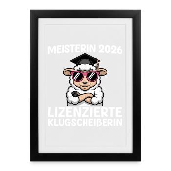 Master craftswoman 2026 passed master craftsman's examination - Framed poster (27 × 37 cm) - black - Front