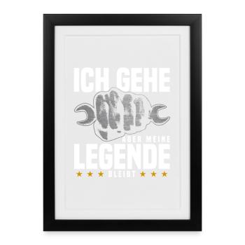 I'm retiring - Framed poster (27 × 37 cm) - black - Front