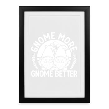 Gnome costume Hommes Gnome Plus Gnome Meilleur Gnome - Affiche encadrée (27 × 37 cm) - noir - Devant