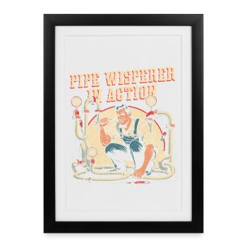 Pipe Layer Pipe Builder Pipe Whisperer - Framed poster (27 × 37 cm) - black - Front