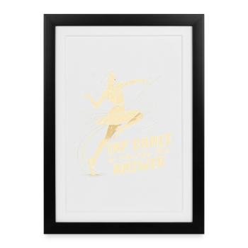 Claquettes, claquettes, claquettes, stepper - Affiche encadrée (27 × 37 cm) - noir - Devant