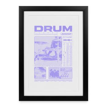 Rock Drummer Drum Player Streetwear - Framed poster (27 × 37 cm) - black - Front