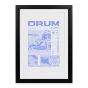 Rock Drummer Drum Player Streetwear - Framed poster (27 × 37 cm) - black - Front