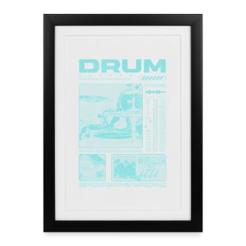 Rock Drummer Drum Player Streetwear - Framed poster (27 × 37 cm) - black - Front