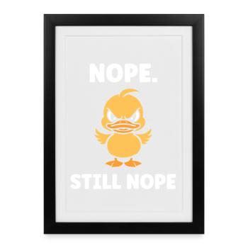 Canard Rebelle Nope Encore - Affiche encadrée (27 × 37 cm) - noir - Devant