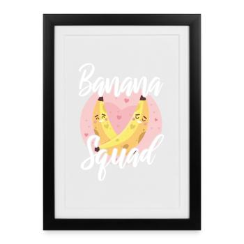 Banana Squad Kawaii - Gerahmtes Poster (27 × 37 cm) - Schwarz - Vorne