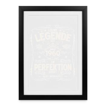 Légende du 66e anniversaire janvier 1960 - Affiche encadrée (27 × 37 cm) - noir - Devant