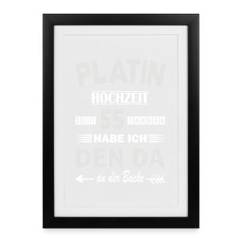 55 Years Relationship Anniversary Wedding Anniversary - Framed poster (27 × 37 cm) - black - Front