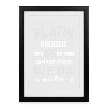 55 Years Relationship Anniversary Wedding Anniversary - Framed poster (27 × 37 cm) - black - Front