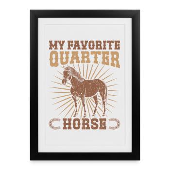 Hobby Horse Rider QUarter Horse English Riding - Framed poster (27 × 37 cm) - black - Front