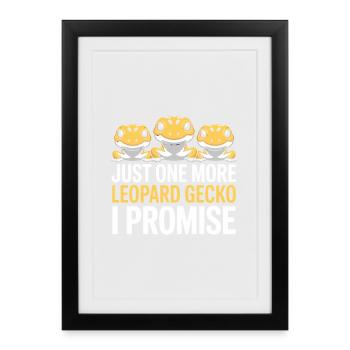 Encore un gecko léopard, je te le promets - Affiche encadrée (27 × 37 cm) - noir - Devant