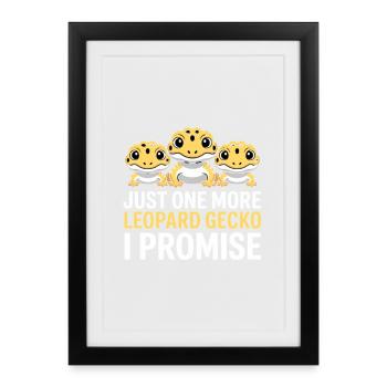 Prometteur du trio de gecko léopard - Affiche encadrée (27 × 37 cm) - noir - Devant