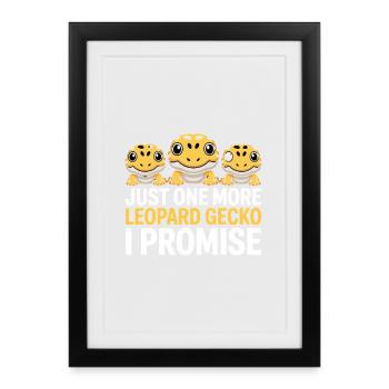 Leopard Gecko Trio Promise Tee - Framed poster (27 × 37 cm) - black - Front
