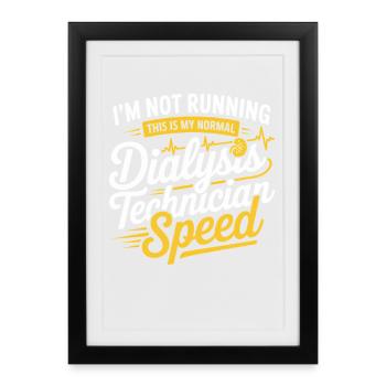 Dialysis Technician Tempo - Framed poster (27 × 37 cm) - black - Front